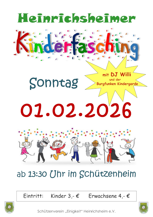 Plakat Kinderfasching 2026