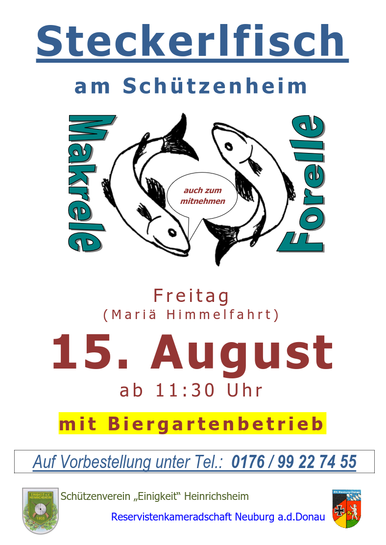 Plakat Steckerlfisch Mariä Himmelfahrt 2025